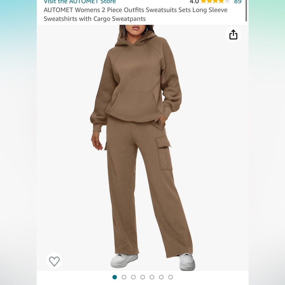 Womens 2 Piece Outfit Sweatsuit Sets Long Sleeve Sweatshirts w Cargo Sweatpants